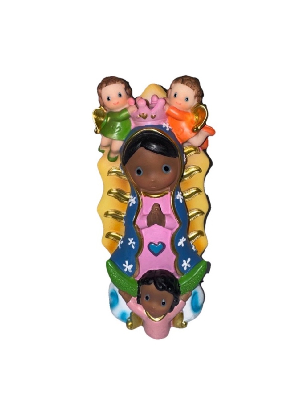 Our Lady of Guadalupe Virgin Baby  Religious Figurine,  Niña  Resin Statue, 5in